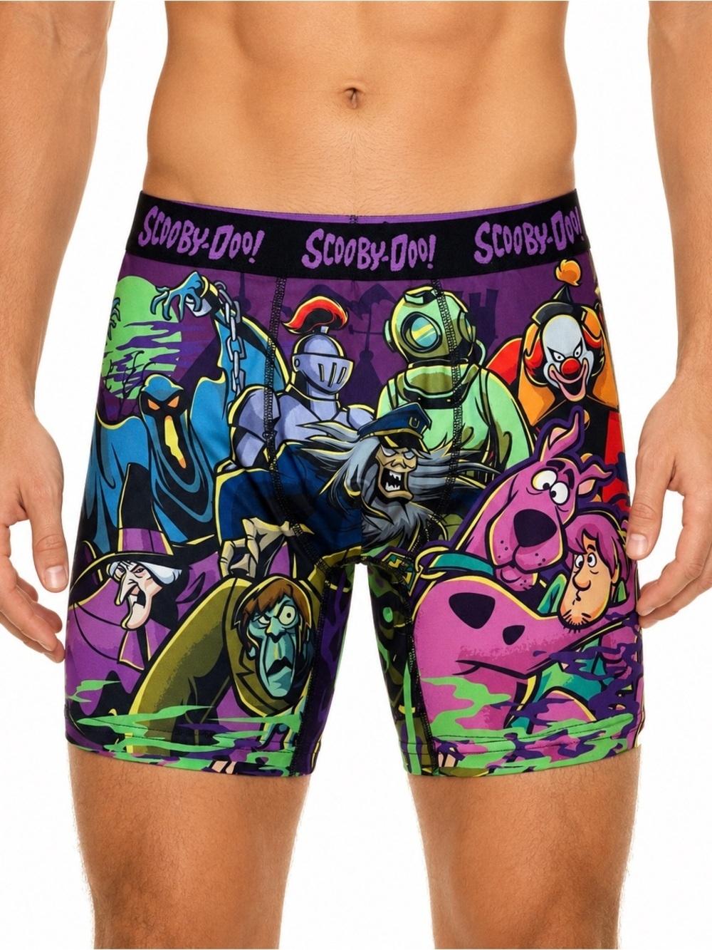 Men’s Scooby Doo Graphic Boxer Briefs - Purple Multi